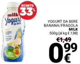 Supermercati Gulliver Yogurt da bere banana/fragola MILK offerta