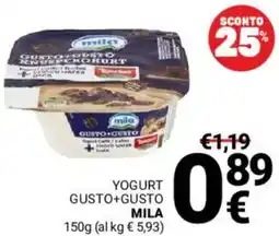 Supermercati Gulliver Yogurt gusto+gusto MILA offerta