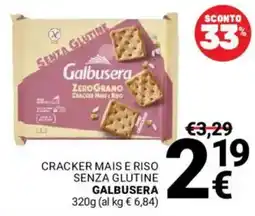 Supermercati Gulliver Cracker mais e riso senza glutine GALBUSERA offerta