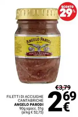 Supermercati Gulliver Filetti di acciughe cantabriche ANGELO PARODI offerta