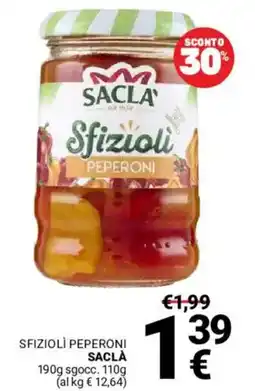 Supermercati Gulliver Sfizioli peperoni SACLÀ offerta