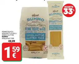 Supermercati Gulliver Penne rigate/ spaghetti/fusilli senza glutine RUMMO offerta
