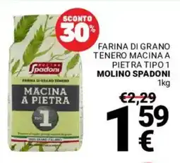 Supermercati Gulliver Farina di grano tenero macina a pietra tipo 1 MOLINO SPADONI offerta