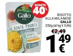 Supermercati Gulliver Risotto alla milanese GALLO offerta
