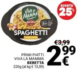 Supermercati Gulliver Primi piatti viva la mamma BERETTA offerta