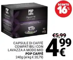 Supermercati Gulliver Capsule di caffè compatibili con lavazza a modo mio POP CAFFÈ offerta