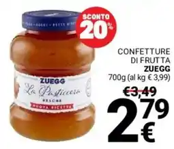 Supermercati Gulliver Confetture di frutta ZUEGG offerta