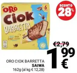 Supermercati Gulliver Oro ciok barretta SAIWA offerta
