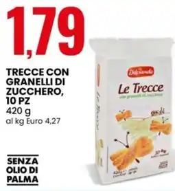 Eurospin Dolciando trecce con granelli di zucchero, 10 pz offerta