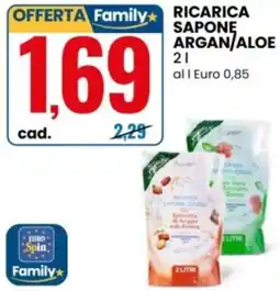 Eurospin Ricarica saponę argan/aloe offerta