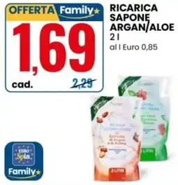 Eurospin Ricarica saponę argan/aloe offerta