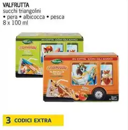 Deco Market VALFRUTTA succhi triangolini, pera, albicocca, pesca offerta