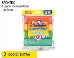 Deco Market SPONTEX 4 panni in microfibra multiuso offerta