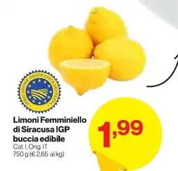 In'S Mercato Limoni Femminiello di Siracusa IGP buccia edibile offerta