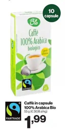 In'S Mercato FAIRTRADE Caffè in capsule 100% Arabica Bio offerta