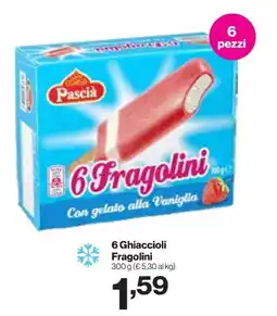 In'S Mercato 6 Ghiaccioli Fragolini offerta