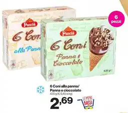 In'S Mercato 6 Coni alla panna/ Panna e cioccolato offerta