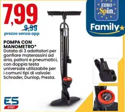 Eurospin Pompa con manometro offerta