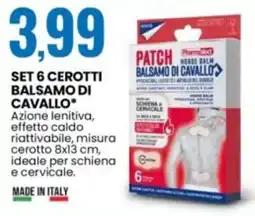 Eurospin Set 6 cerotti balsamo di cavallo offerta