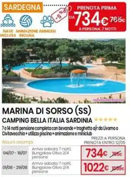 Eurospin Marina di sorso (SS) camping bella italia sardinia offerta