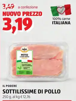 ALDI Il podere sottilissime di pollo offerta