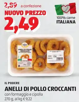 ALDI Il podere anelli di pollo croccanti offerta