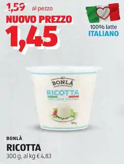 ALDI Bonlà ricotta offerta