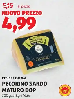 ALDI Regione che vai pecorino sardo maturo dop offerta
