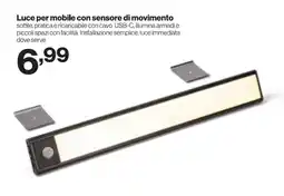 In'S Mercato Luce per mobile con sensore di movimento offerta