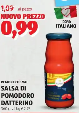 ALDI Regione che vai salsa di pomodoro datterino offerta