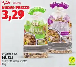 ALDI Golden bridge müsli offerta