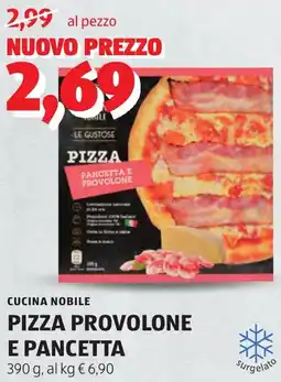 ALDI Cucina nobile pizza provolone e pancetta offerta