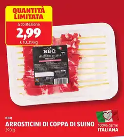 ALDI BBQ Arrosticini di coppa di suino offerta