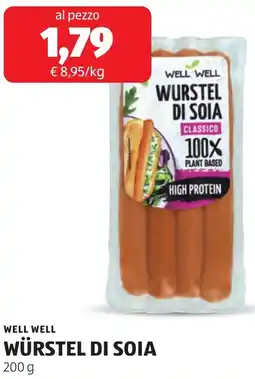 ALDI Well well würstel di soia offerta