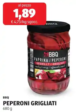 ALDI BBQ paprika/peperon gegrillt/grigliati offerta