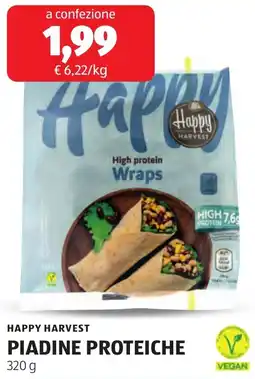 ALDI Happy harvest piadine proteiche offerta