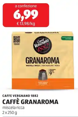 ALDI Caffe vergnano 1882 caffè granaroma offerta