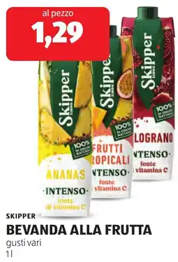 ALDI SKIPPER BEVANDA ALLA FRUTTA offerta