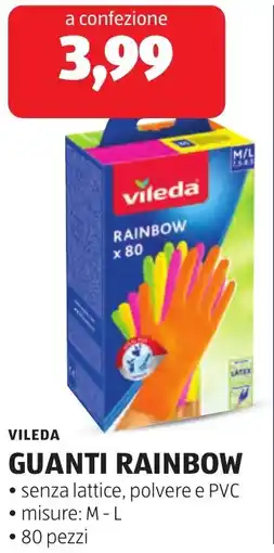 ALDI Vileda guanti rainbow offerta