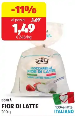 ALDI Bonlà fior di latte offerta