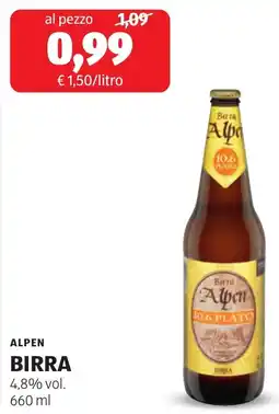 ALDI Alpen birra offerta