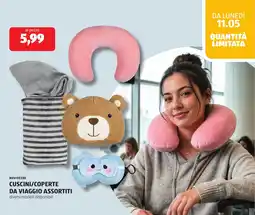 ALDI Novitesse cuscini/coperte da viaggio offerta