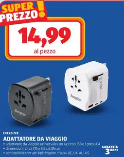 ALDI Energizer adattatore da viaggio offerta