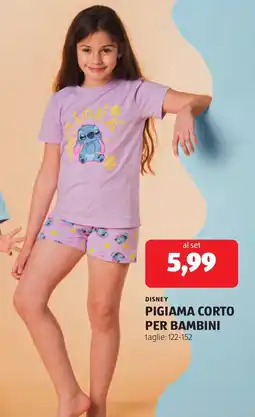 ALDI Disney pigiama corto per bambini offerta
