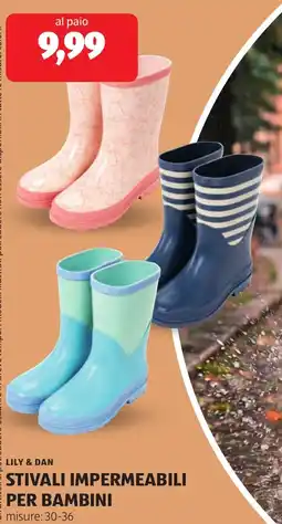 ALDI Lily & dan stivali impermeabili per bambini offerta
