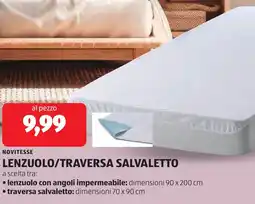 ALDI Novitesse lenzuolo/traversa salvaletto offerta