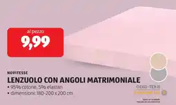 ALDI Novitesse lenzuolo con angoli matrimoniale offerta