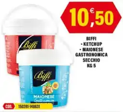 Adhoc Biffi ketchup - maionese gastronomica secchio offerta