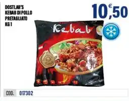 Adhoc Dostlar's kebab di pollo pretagliato offerta