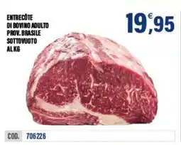 Adhoc Entrecôte di bovino adulto prov. brasile sottovuoto alkg offerta